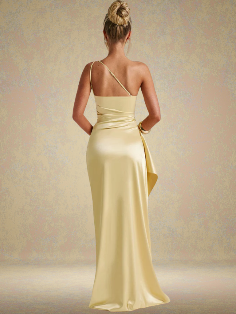 SOLEIL SATIN MAXIKLEID