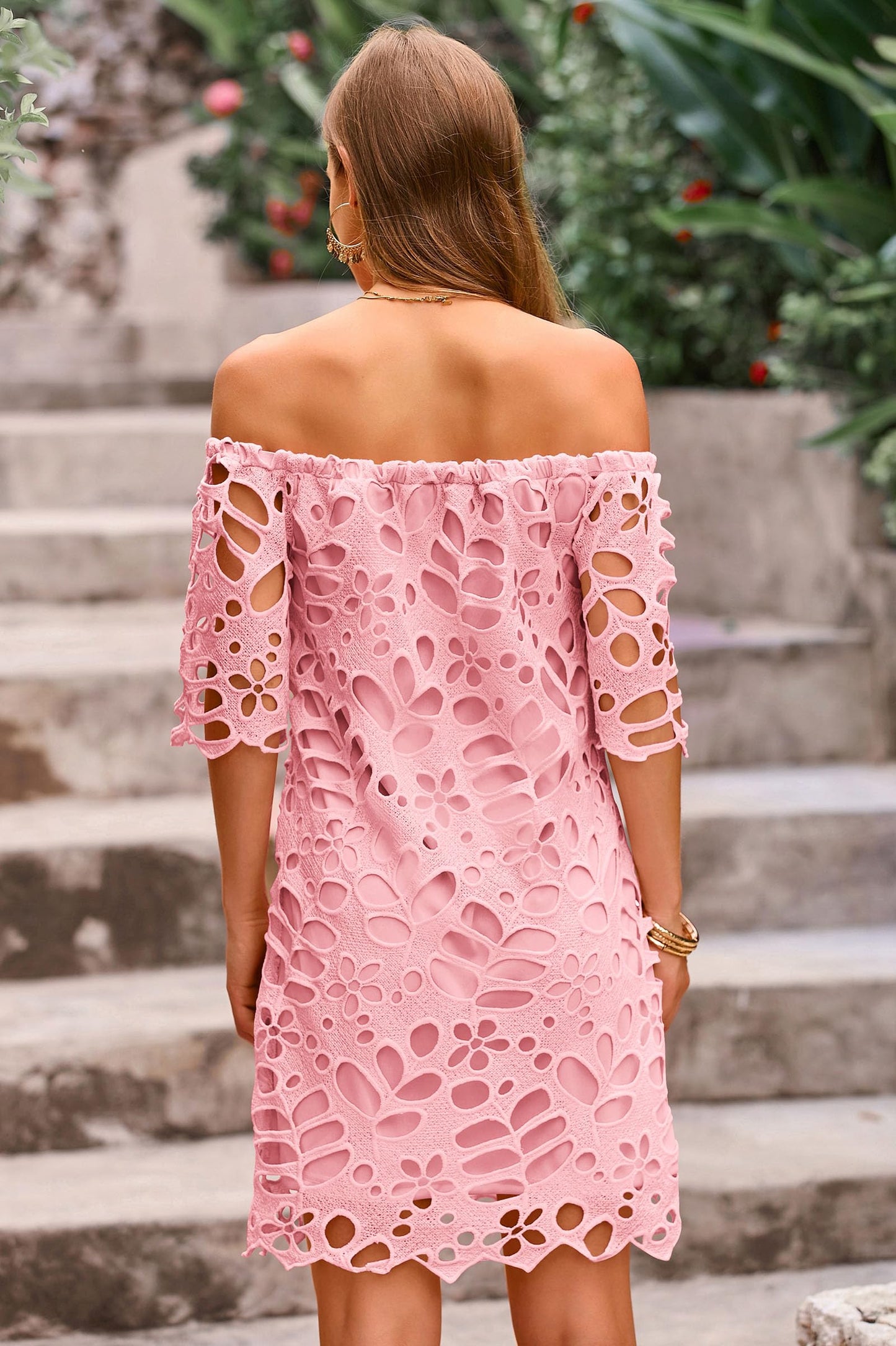 LORENA - OFF-SHOULDER SOMMERKLEID AUS SPITZE ROMANTISCH & ELEGANT