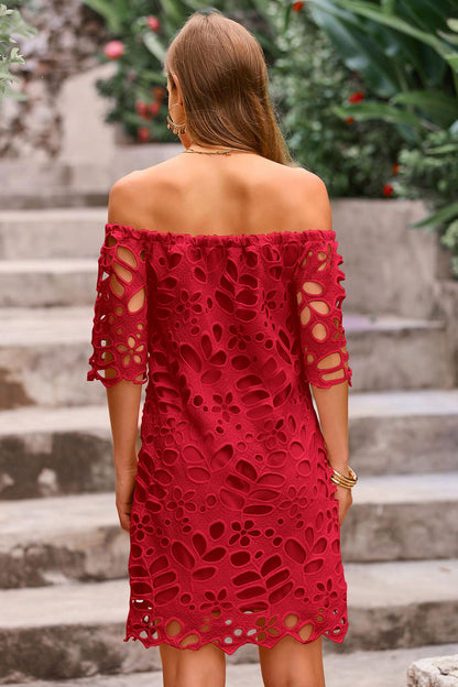 LORENA - OFF-SHOULDER SOMMERKLEID AUS SPITZE ROMANTISCH & ELEGANT
