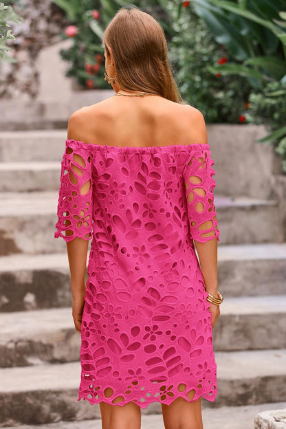LORENA - OFF-SHOULDER SOMMERKLEID AUS SPITZE ROMANTISCH & ELEGANT