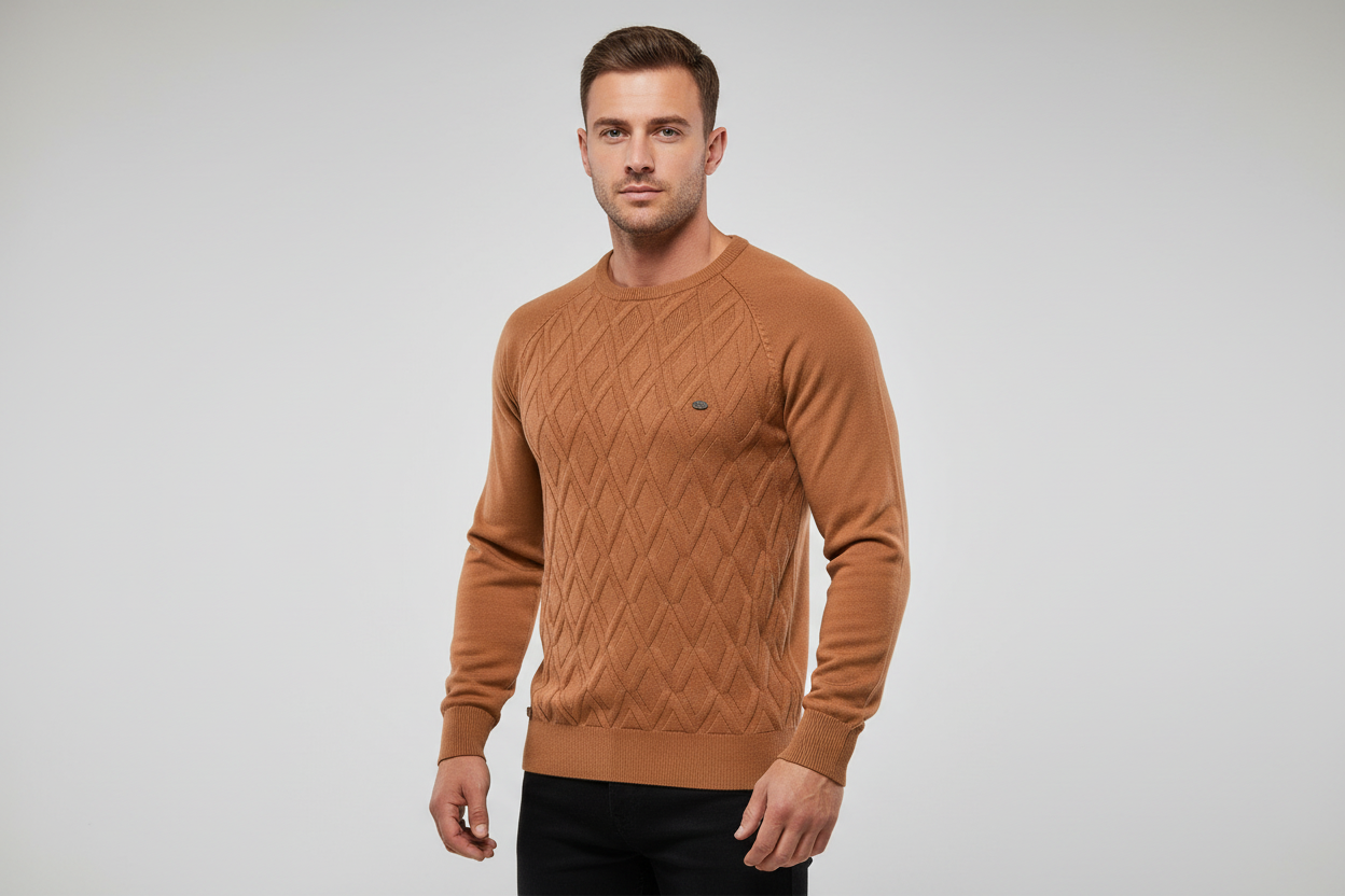 Theodor | Herrenpullover mit Rautenmuster