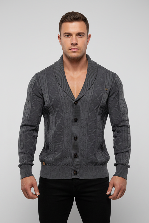 Waldemar | Herren-Cardigan mit Knopfleiste