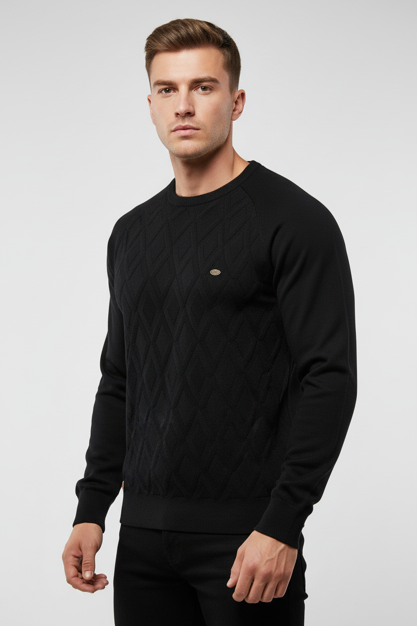 Theodor | Herrenpullover mit Rautenmuster
