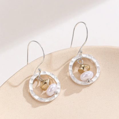 Retro Runde Anhänger Ohrringe