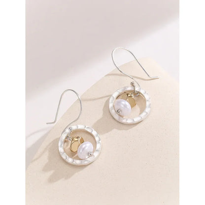 Retro Runde Anhänger Ohrringe