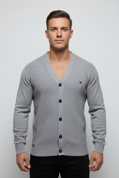 Schneider | Warmer Herren Cardigan mit V-Ausschnitt