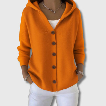 FLEUR | WEICHER BAUMWOLL-CARDIGAN MIT KAPUZE