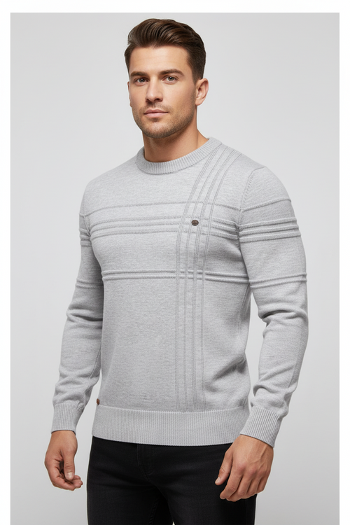 Burkhard | Stijlvolle herenpullover met ruitdesign