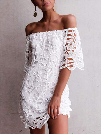 LORENA - OFF-SHOULDER SOMMERKLEID AUS SPITZE ROMANTISCH & ELEGANT