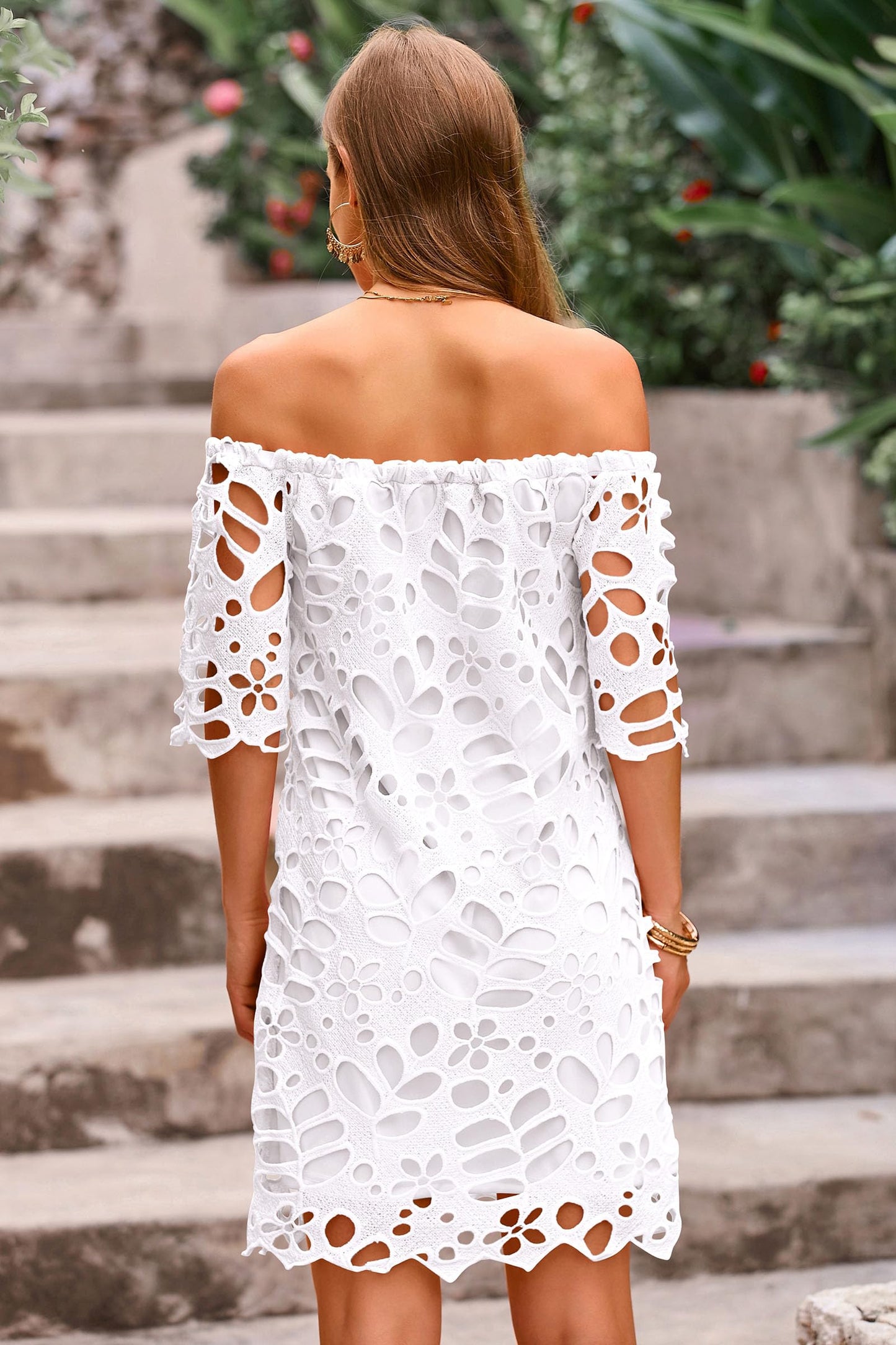 LORENA - OFF-SHOULDER SOMMERKLEID AUS SPITZE ROMANTISCH & ELEGANT