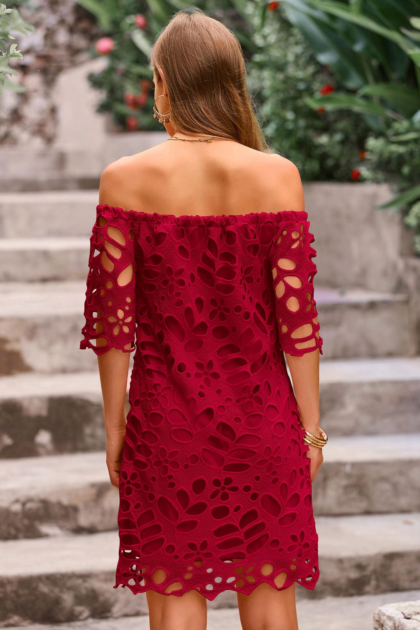 LORENA - OFF-SHOULDER SOMMERKLEID AUS SPITZE ROMANTISCH & ELEGANT
