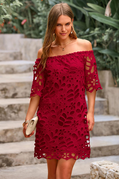 LORENA - OFF-SHOULDER SOMMERKLEID AUS SPITZE ROMANTISCH & ELEGANT