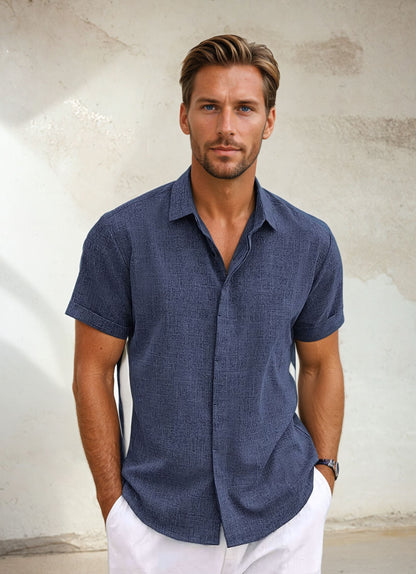 Anton™ - Luftiges Baumwoll-Leinen-Mix Hemd