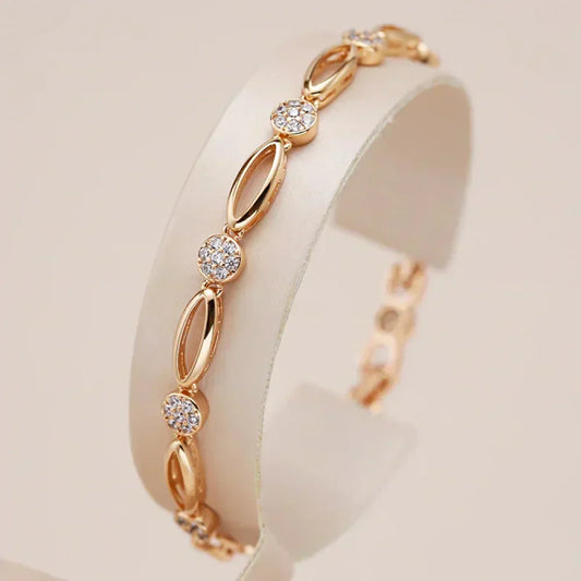 Margarete | Elegantes Goldenes Armband mit Zirkonia