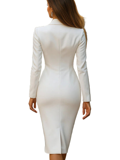 ISABELLE | TAILLIERTES BLAZER-MIDI-KLEID