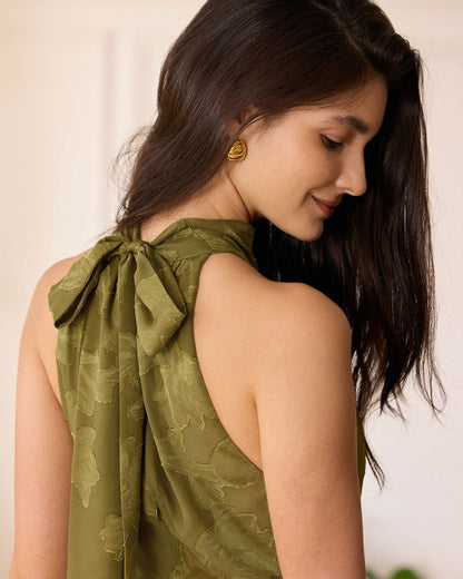 Jaqueline | Gerafftes Midikleid mit Halfter